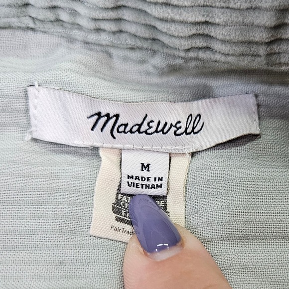 Madewell Yorkway‎ Corduroy Shirt Jacket Women's Size M Sage Utility Shacket Fall - Picture 2 of 8
